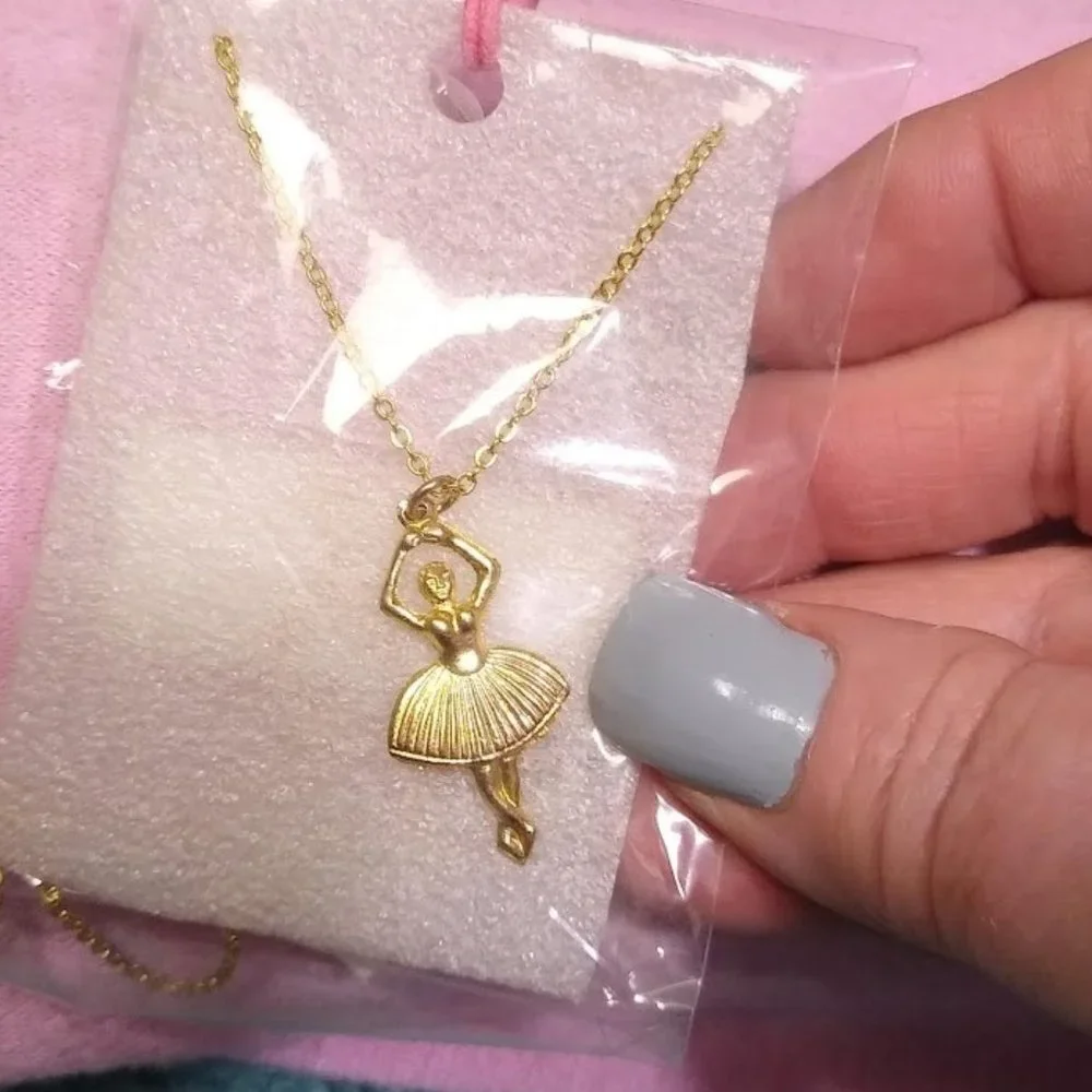 Ballet Shoes Earrings Ballerina Pendant Necklace Choice